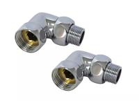 Угол c американкой для полотенц-ля "LUXON"3/4*1/2 (г/ш)